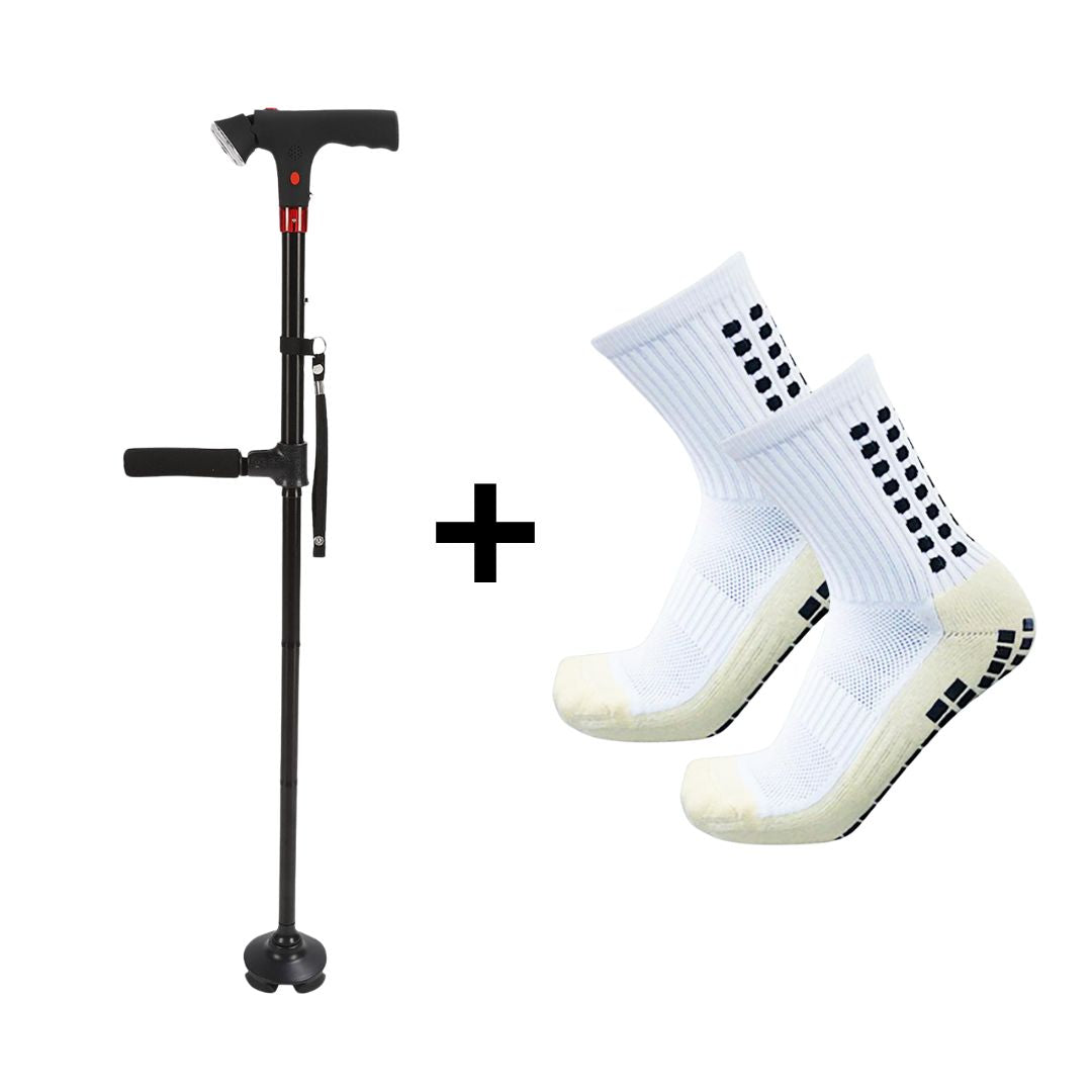 StandSecure Cane + Anti-Slip Safety Socks